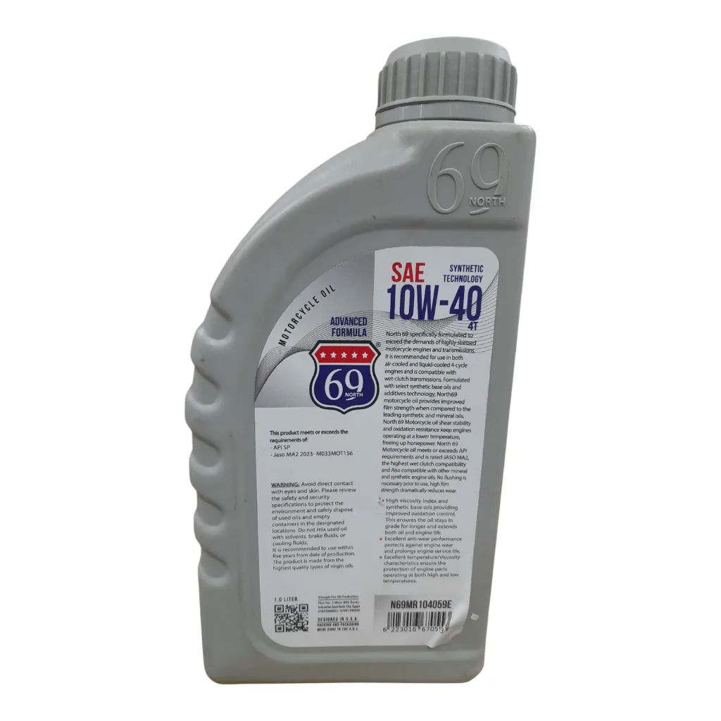 زيت المحرك North69 4T 10W-40 1lt شبه صناعي API SP/JASO MA2زيت المحرك North69 4T 10W-40 1lt شبه صناعي API SP/JASO MA2