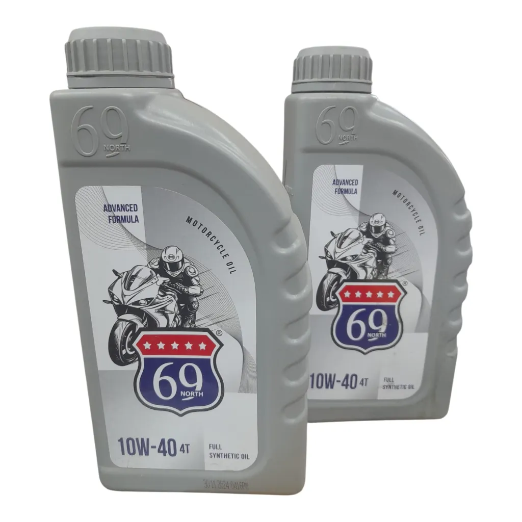 4T 10W-40 1lt  زيت موتوسيكل نورث 69 اصطناعي بالكامل(التصنيع في امريكا ,تمت التعبة في مصر)