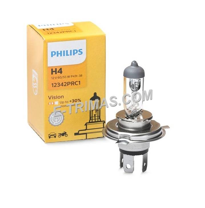 Lamp Halogen H4 +30% [Philips] (Made in Germany) //