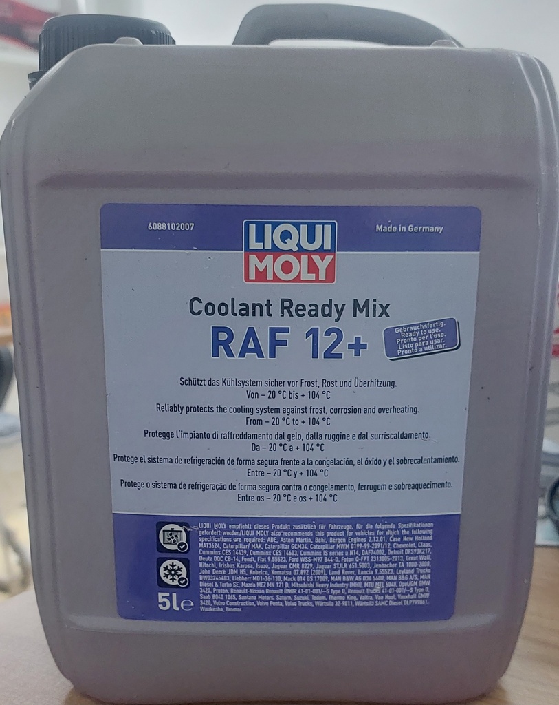 Liquimoly Coolant Ready Mix RAF 12 Plus (Red) 5 liters (Made in Germany) (8810)