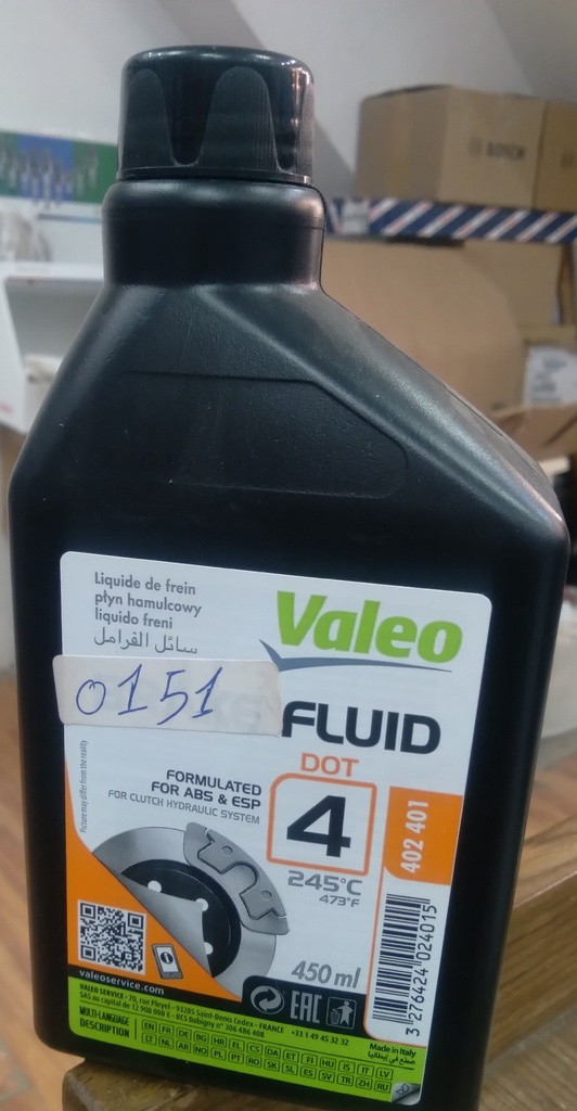 Brake Fluid Dot 4 [Valeo] 500 ml 