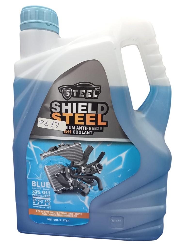 [O613] Coolant (Shield Steel) 33% Blue 5 liter (Made in Egypt)