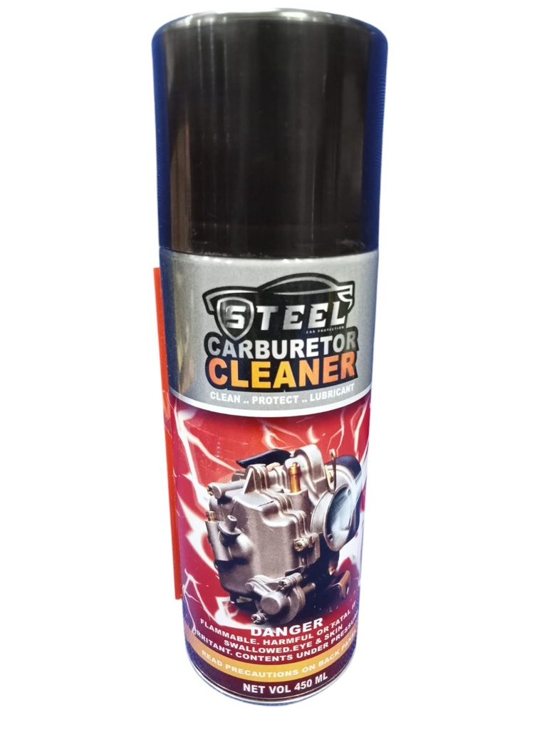 [O628] Carburetor Cleaner 450ml [Shield Steel] (Made in Egypt)