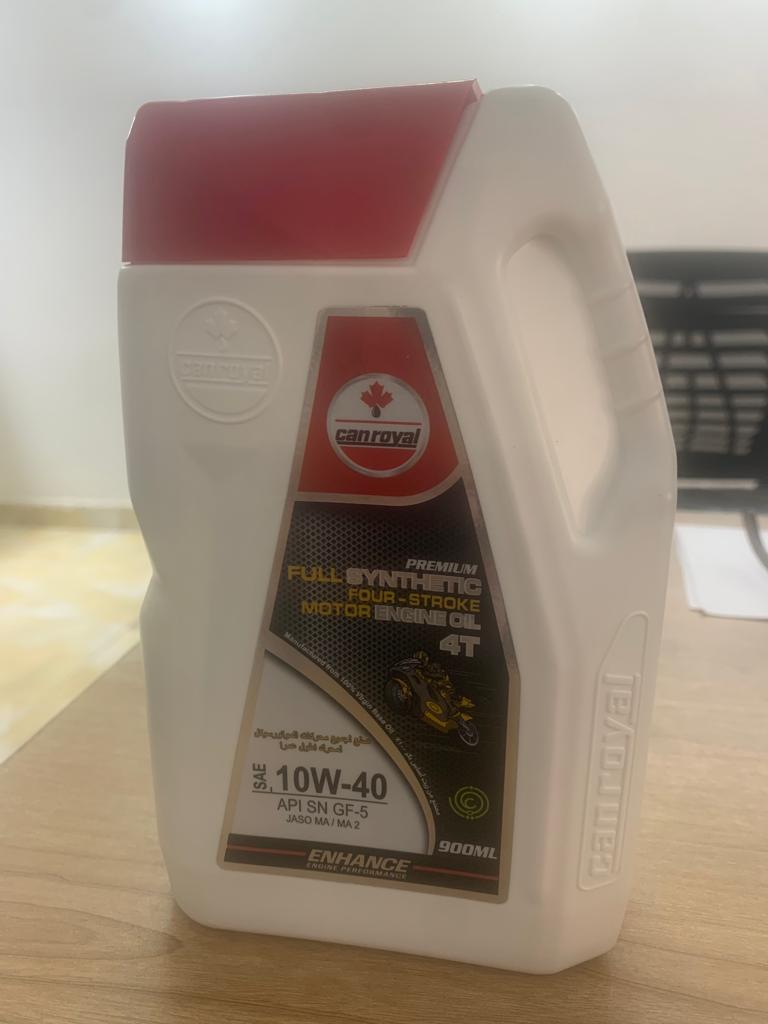 Oil 4T 10W-40 900ml (Can Royal) Motorcycle (Made in Oman)