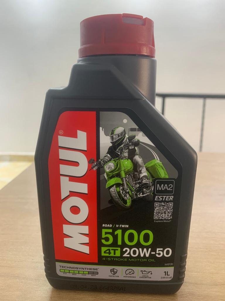 Motul Motorcycle Oil 5100 4T 20W-50 1lt (Made in France) //
