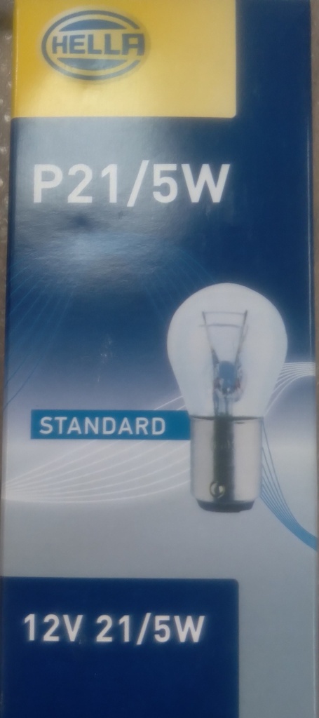 Lamp 2 pole P21/5W 12 volt 21/5Watt [hella] (made in China) 