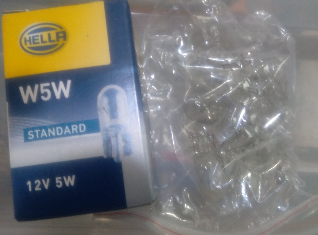 Lamp W5W 12 volt 5 watt [hella] (Made in China)