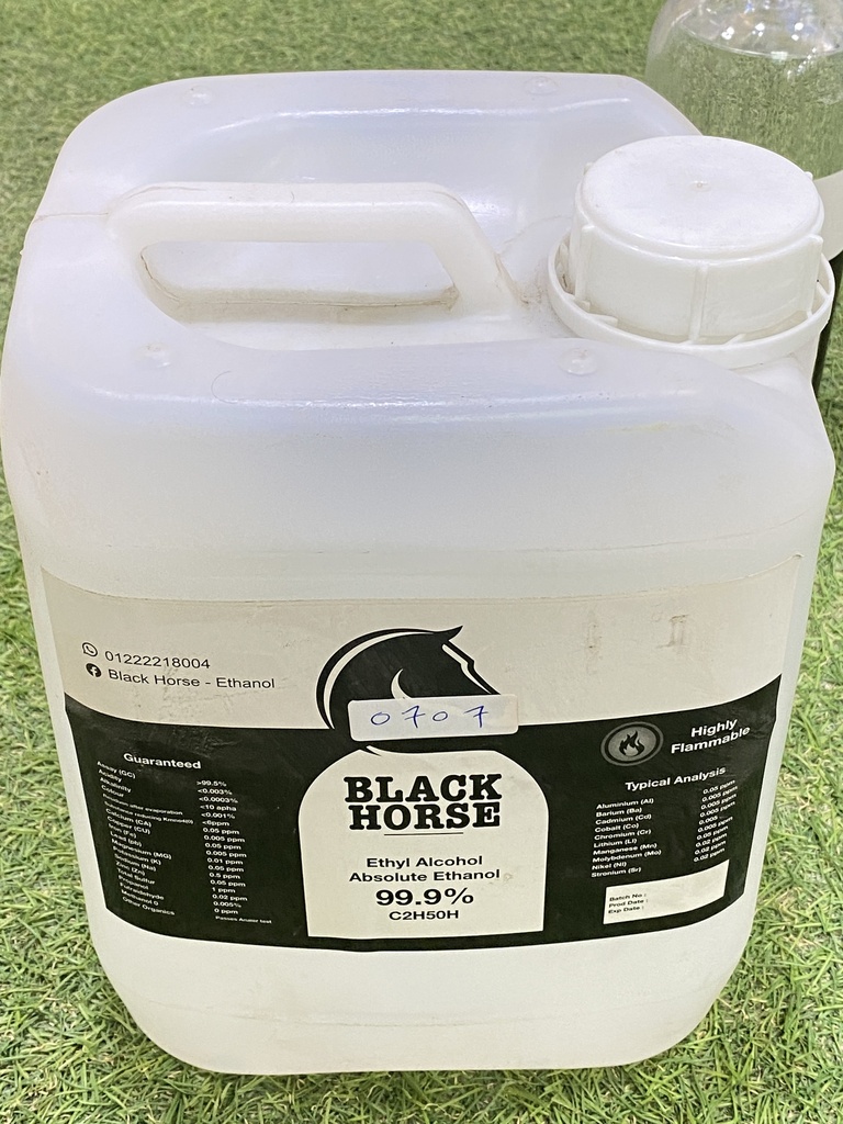 [O707] Ethanol 99.9% 5 liters [Black Horse] (made in Egypt)