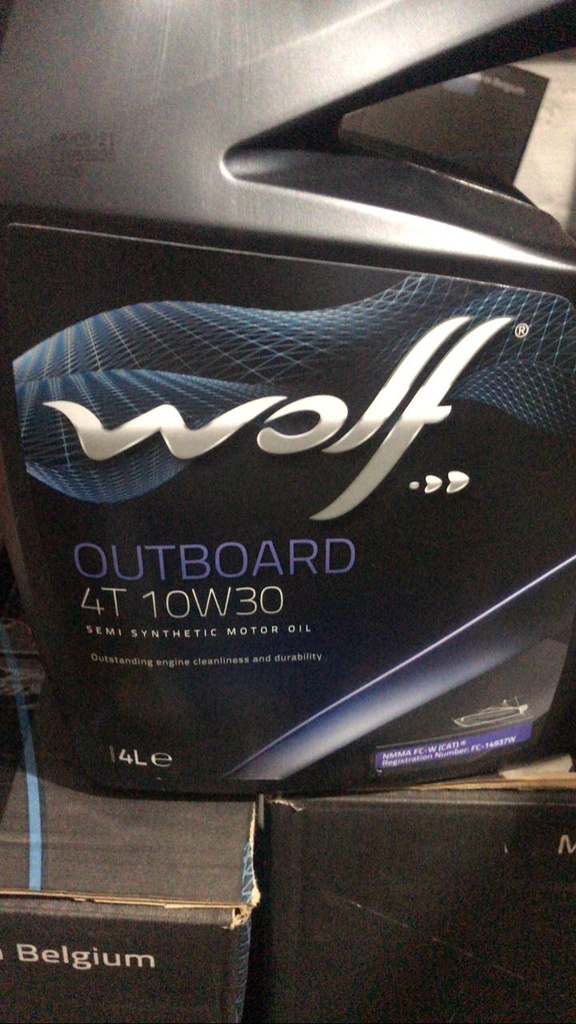 Wolf Outboard 4T 10W-30 Semi Synthetic 4 liters (Made in Belgium)