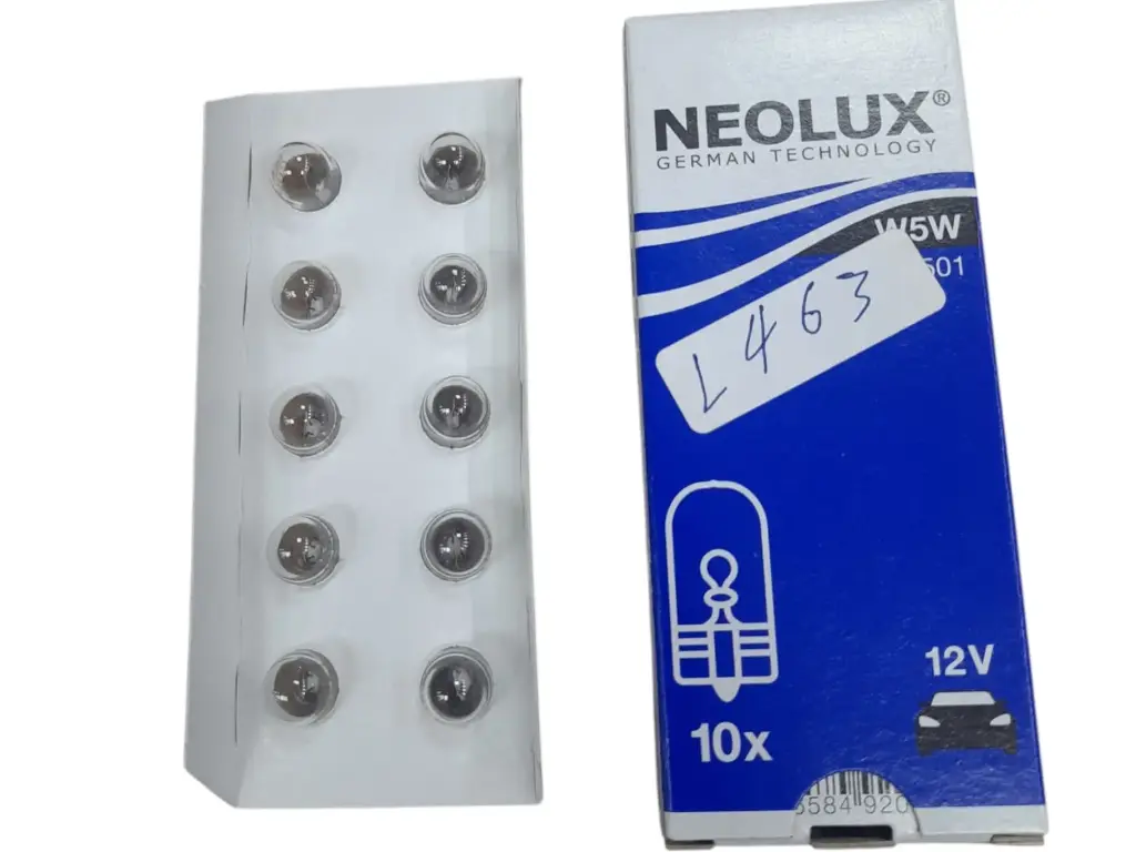 Lamp 1 Pole W5W 12V 5W [Neolux by Osram] ( Made in Italy) (N501)
