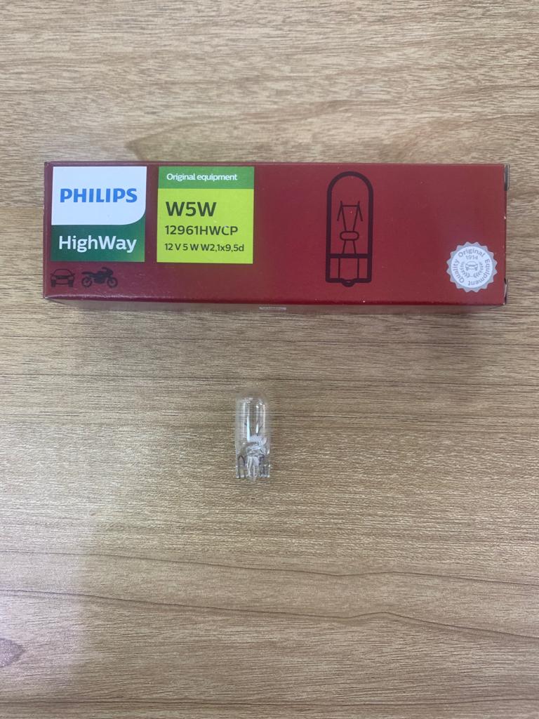 Lamp 1 Pole W5W 12V 5W [Philips] (Made in China) (CN12961HWCP)