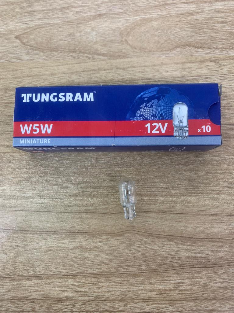 Lamp 1 Pole W5W 12V 5W [Tungsram] (Made in Hungary) (501 B1)