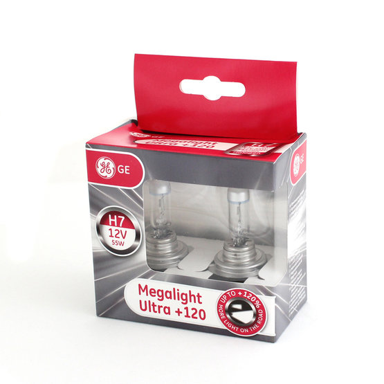 Lamp Halogen Kit Megalight Ultra H7 12V 55W + 120% Polyester Packing [GE] (Made in Hungary) //