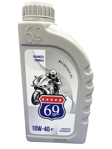  4T 10W-40 1lt  زيت موتوسيكل نورث 69 شبه اصطناعي  (التصنيع في امريكا ,تمت التعبة في مصر)