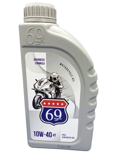 [O782] North69 Engine Oil 4T 10W-40 1lt Fully Synthetic (Manufactured in USA, Bottled in Egypt)