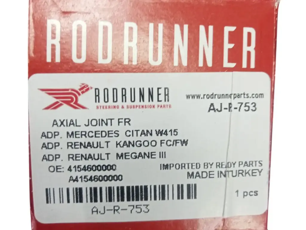 Tie Rod Inner L/R Renault Fluence [Rod RUNNER] (AJ-R-753) (Made in Turkey)