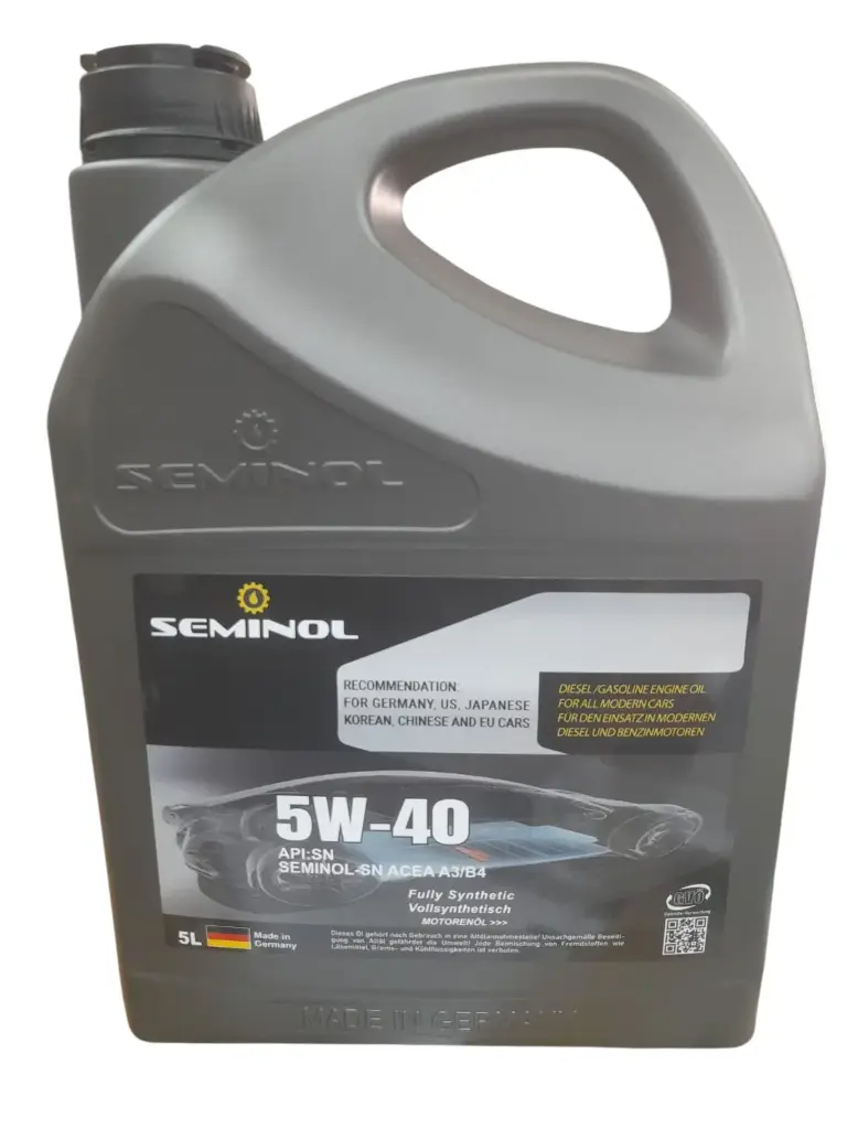 Engine Oil Fully Synthetic 5W-40 API SN 5 liters [Seminol](made in Germany)