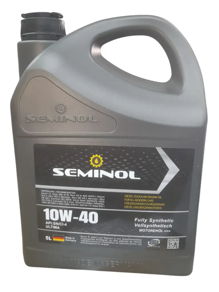 Engine Oil Fully Synthetic 10W-40 API SN 5 lt [Seminol](made in Germany)