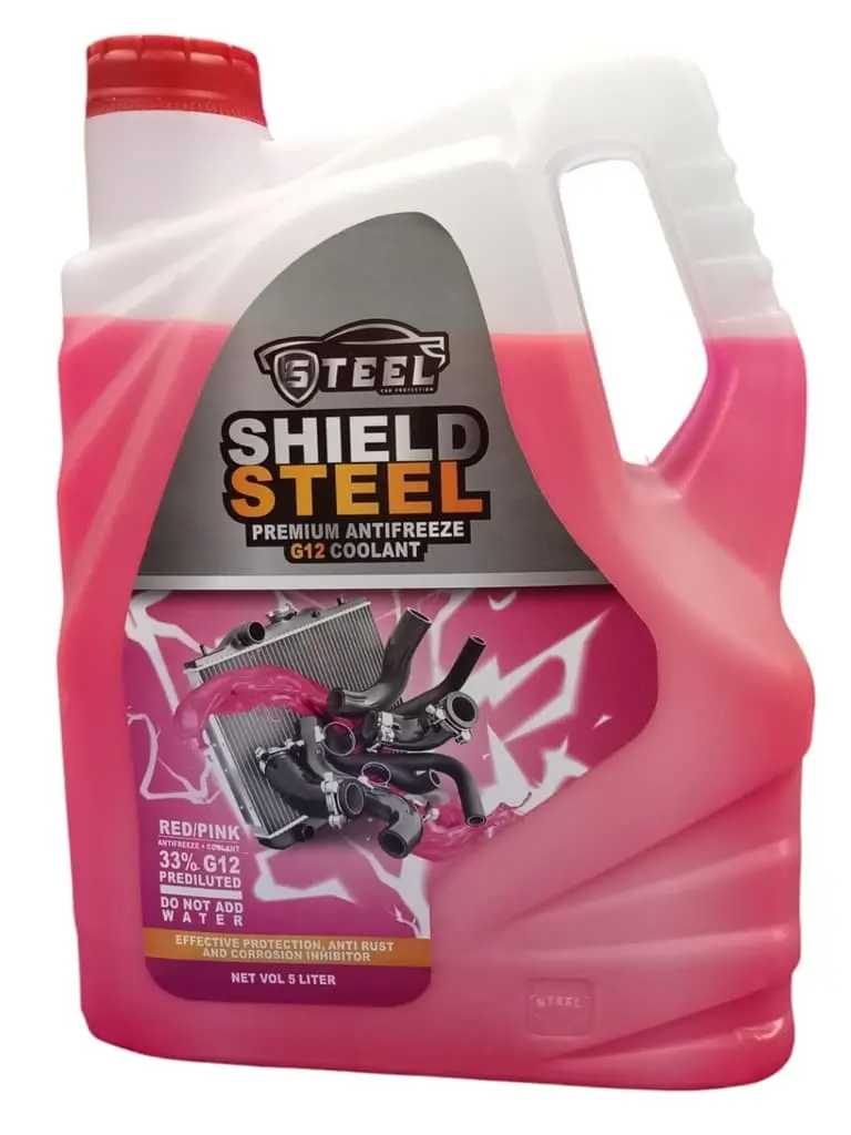 [O575] Shield Steel Coolant Red  33%  5 liter (Made in Egypt)